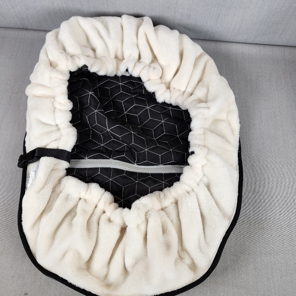 Yoofoos Baby Car Seat Cover Winter Black Canopy Protects Infant from Cold Wind - Picture 9 of 9